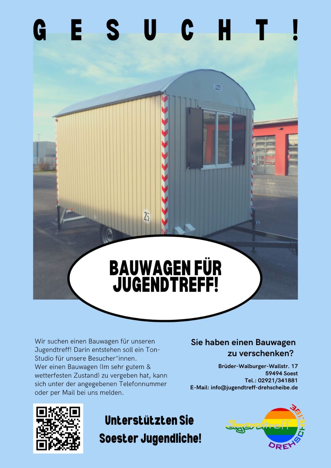 Bauwagen für Jugendtreff